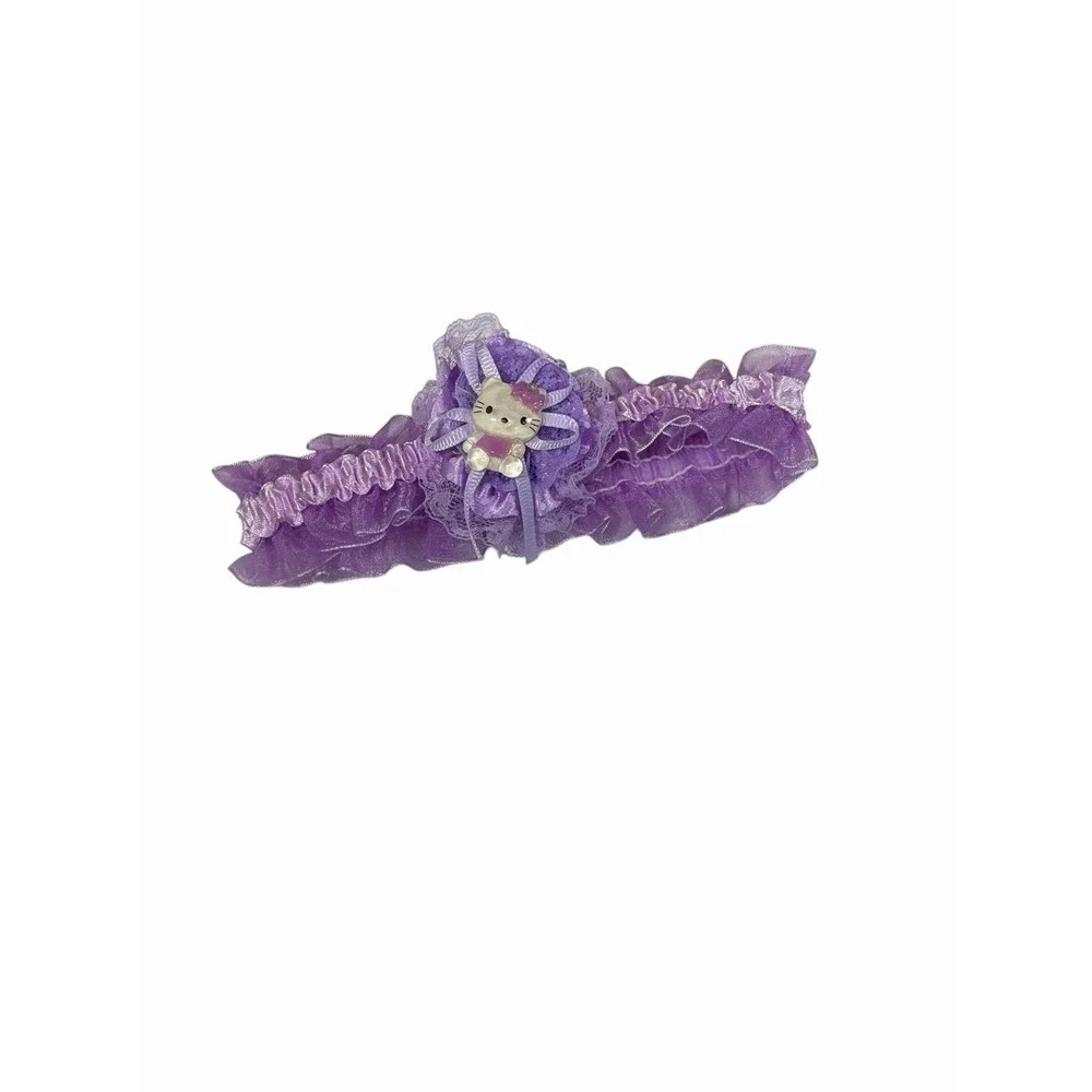 NEW baby girls head band hair accessory NEWBORN 0-3‎ months PURPLE KITTY CAT
